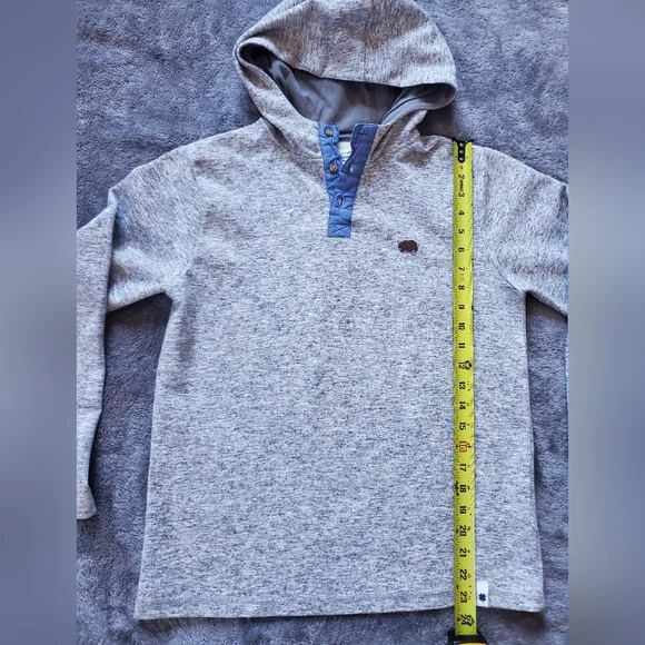 Lucky Brand Hoodie Sweatshirt Youth Large Gray Logo Long Sleeve - Picture 8 of 9